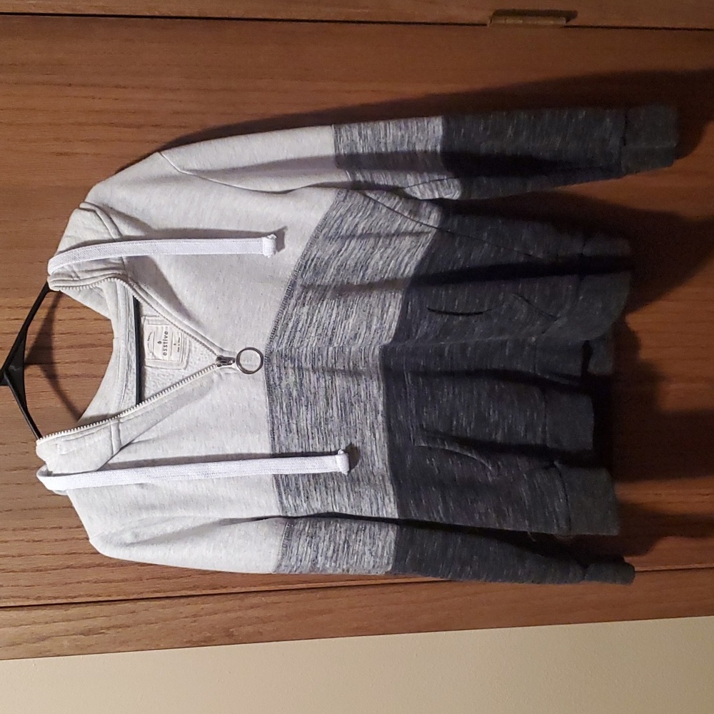Size S White, Grey and Black Hoodie